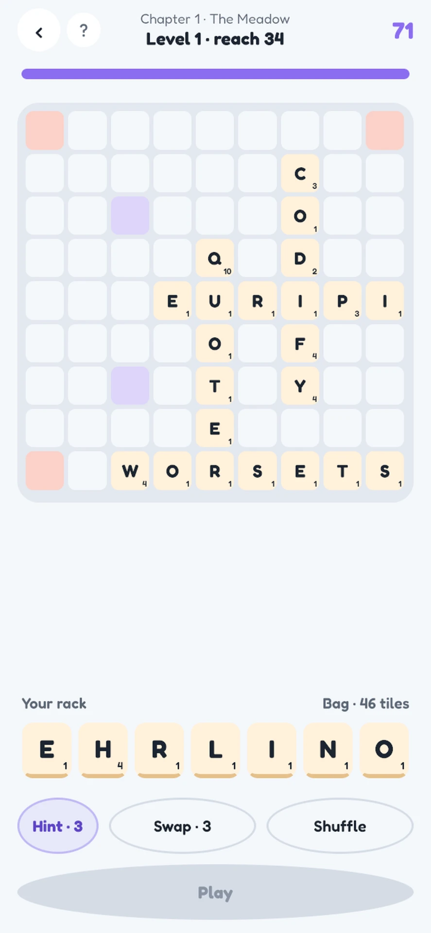 Wordfly Tile Board game mode
